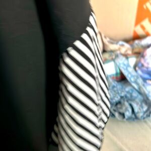 Black Shirt with Black&White butterfly sleeves.